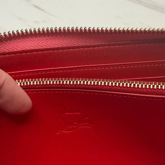 Christian Louboutin Studded Zip-Around Wallet - Pink - Picture 7 of 14
